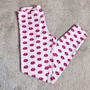 American Apparel Hot Pink Lip Leggings